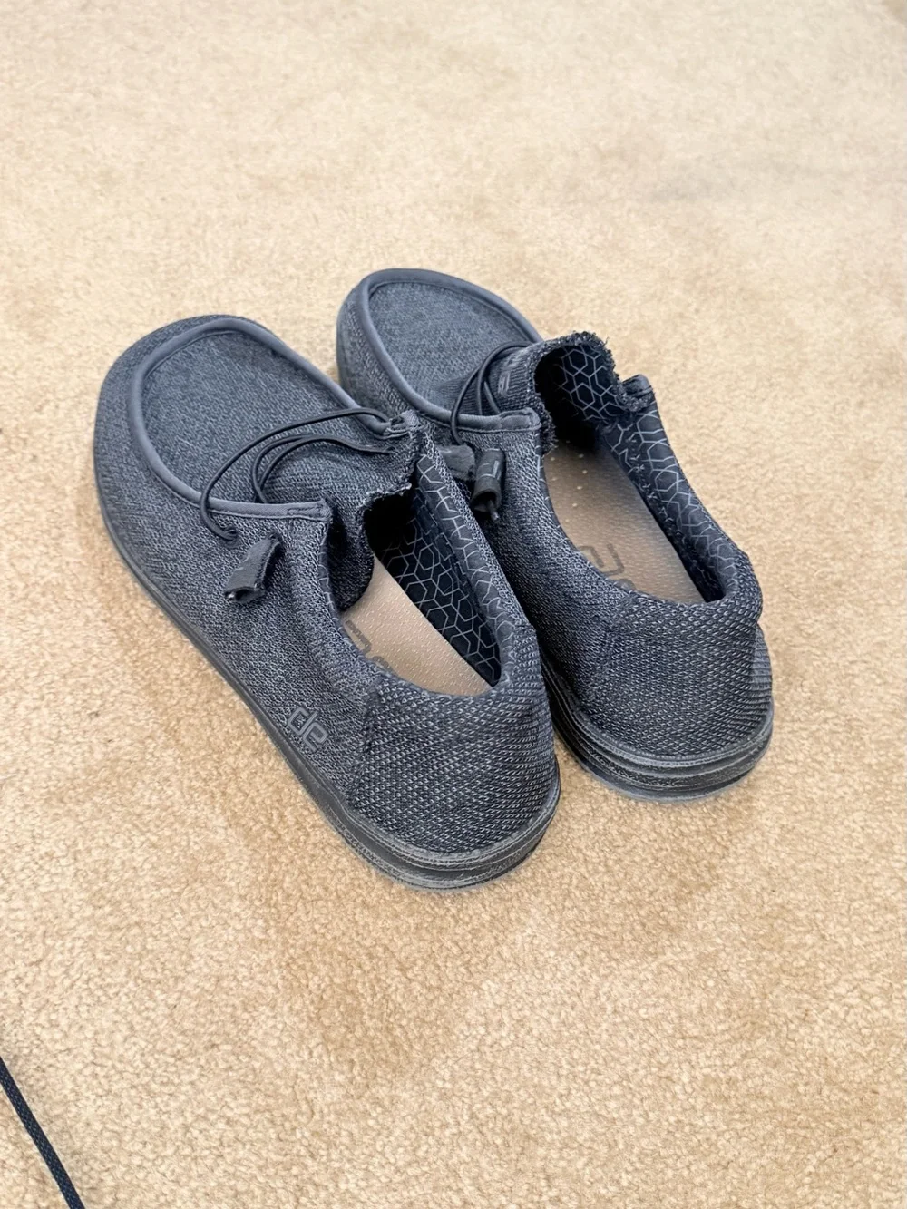 Hey Dude Wally Knit Slip-On Loafers in Black